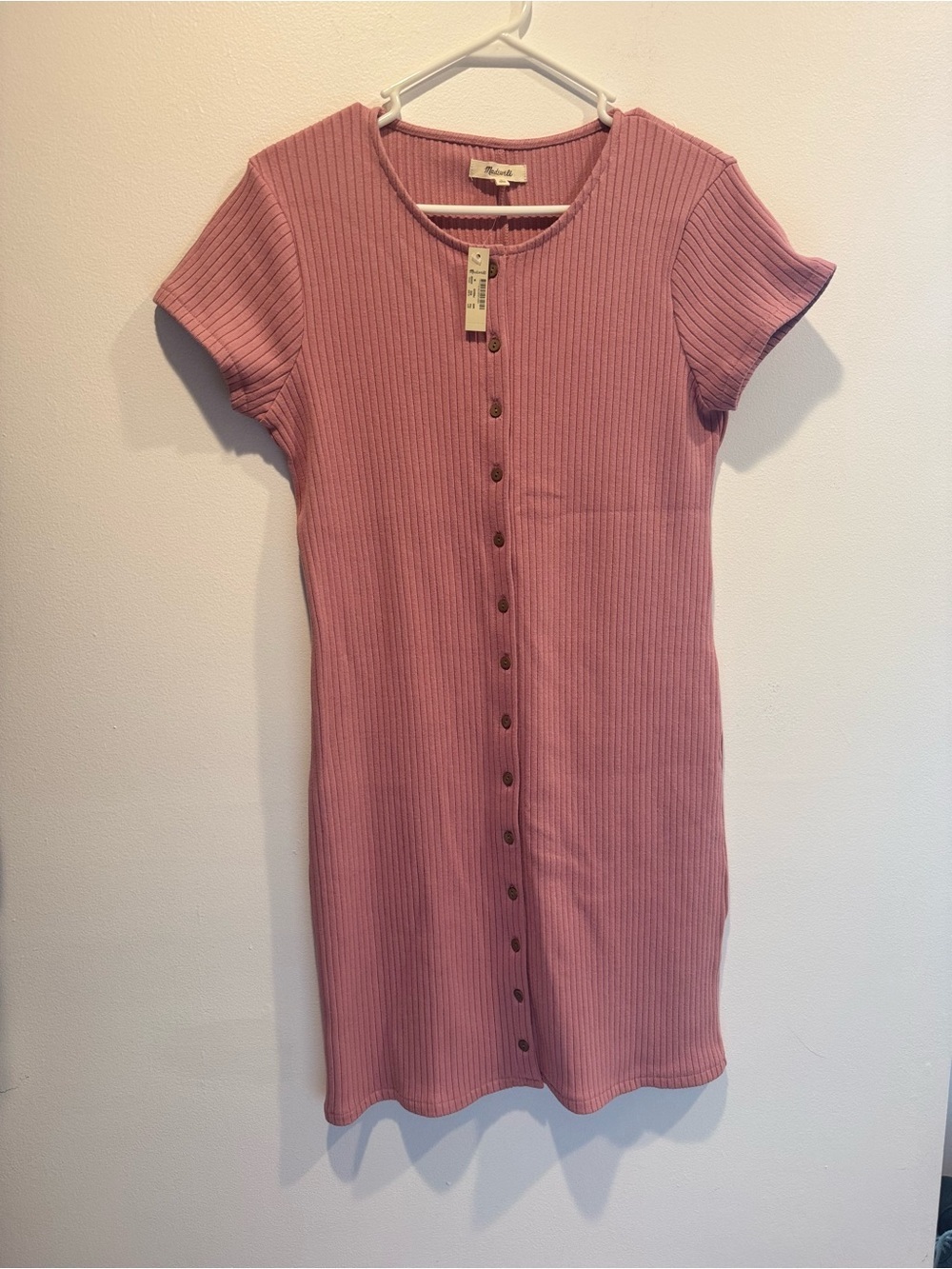Madewell Ribbed Button-Front Mini Dress - Picture 2 of 6
